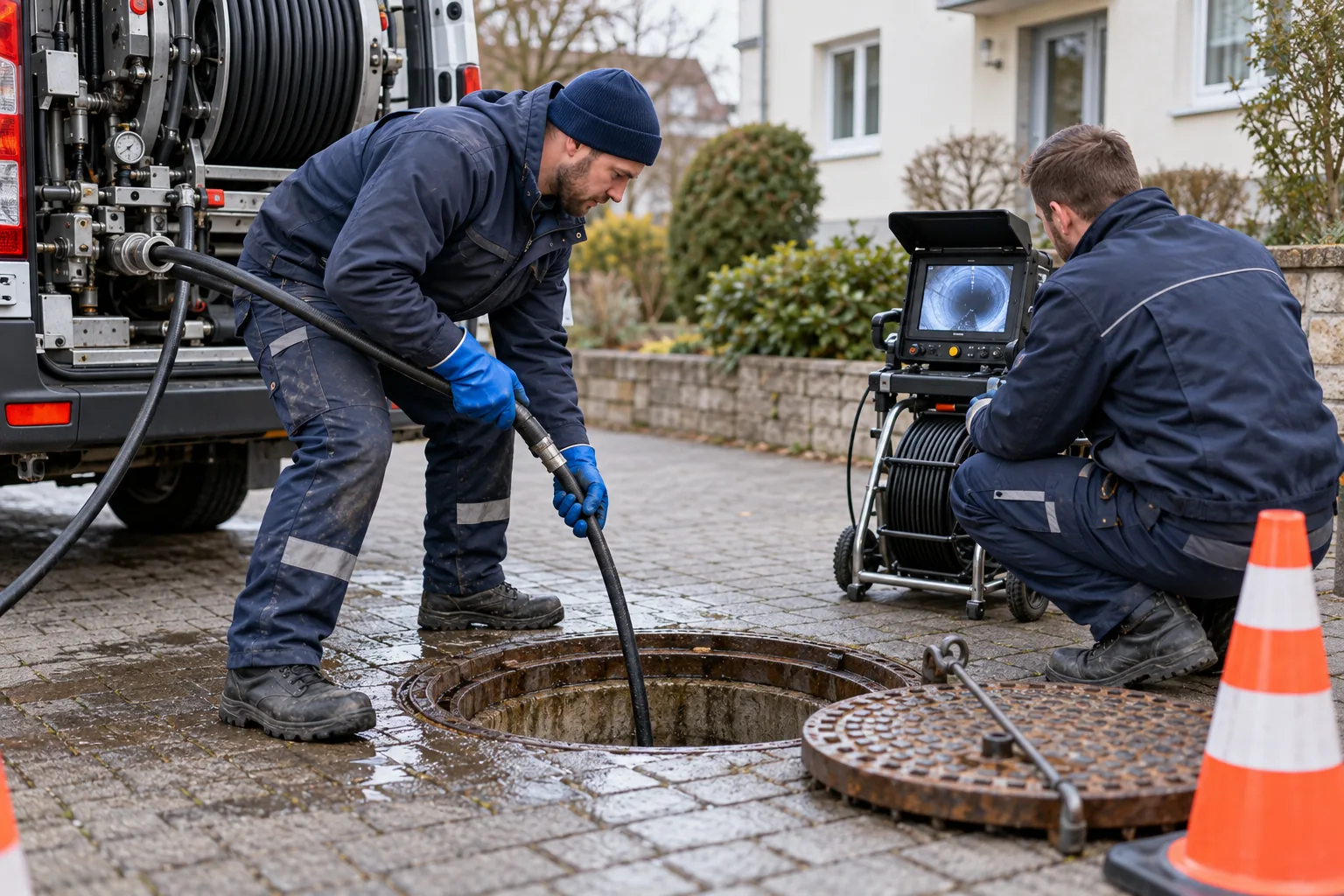 Symbolbild: Arbeiten an einem Kanalzugang